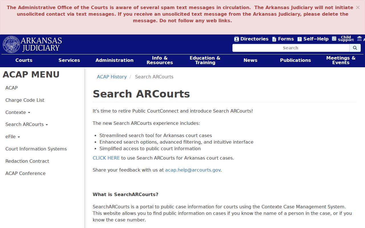 Independence County active warrants Search ARCourts public-service notice