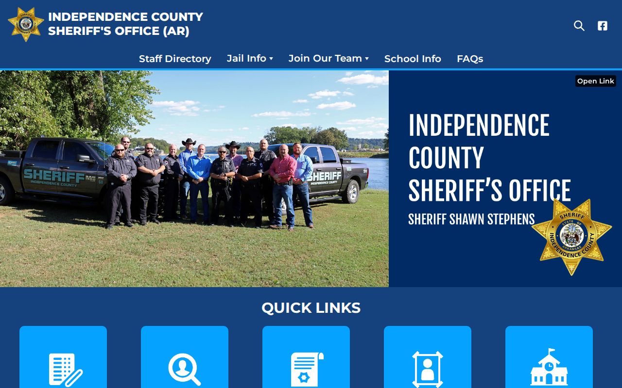 Independence County sheriff app warrant information lead